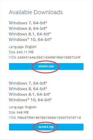 intel download drivers