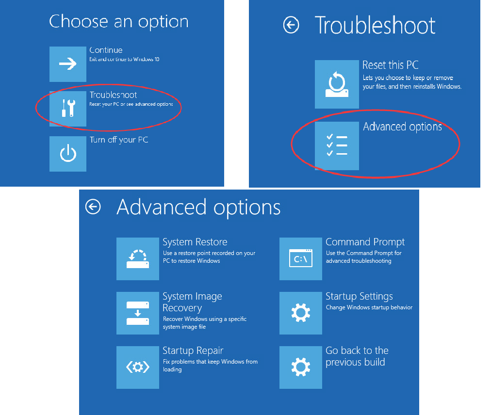 performing system recovery windows 10 hp