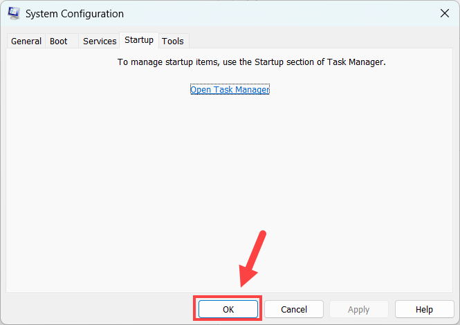 perform clean boot to troubleshoot windows 11 slow startup