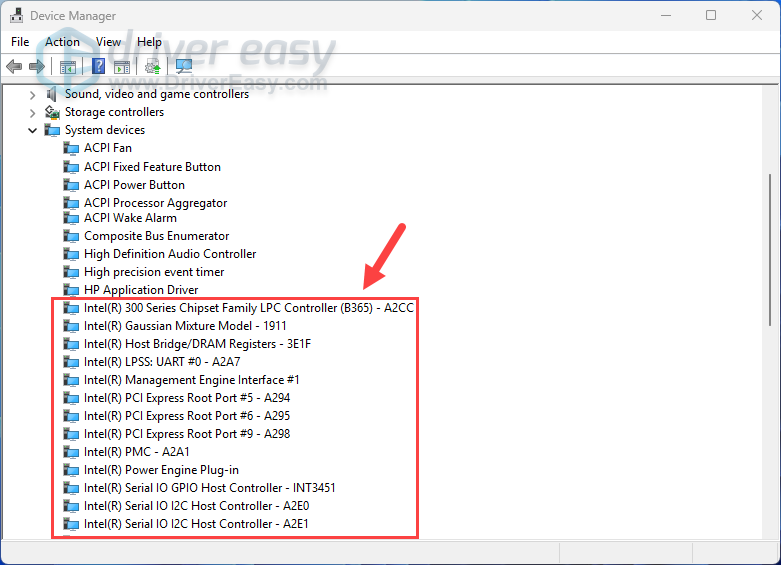 check intel chipset driver in windows device manager