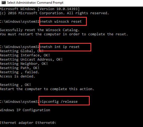 reset wifi cmd windows 10