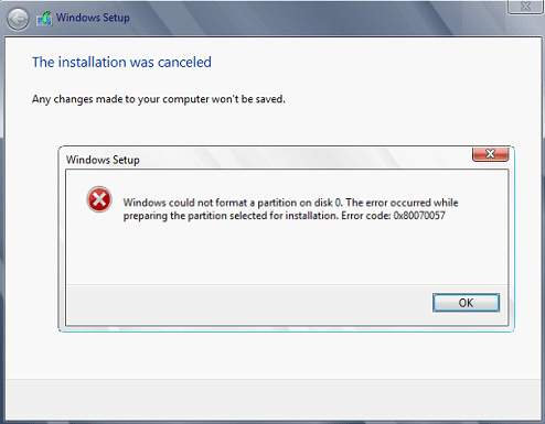 Error 0x80070057 Windows Could Not Format A Partition On Disk 0 Solved Driver Easy