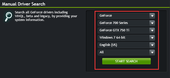 Nvidia geforce gt discount 750m driver windows 7