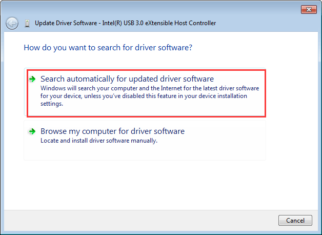 intel usb 3.0 driver windows 10 update