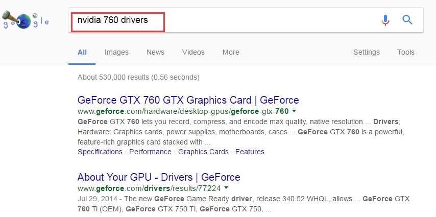 Driver nvidia geforce gtx online 550 ti windows 7