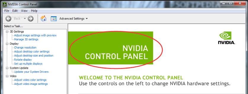 nvidia control panel not showing