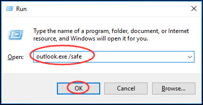 outlook.exe location windows 10