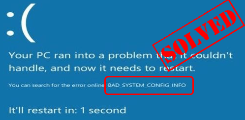 Fixed: Bad System Config Info Blue Screen Error  Driver Easy