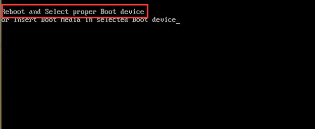 При включении компьютера пишет reboot and select proper boot device