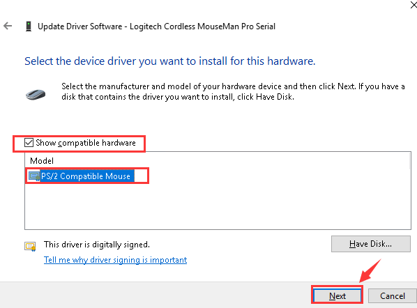 gigaware wireless optical mouse not working