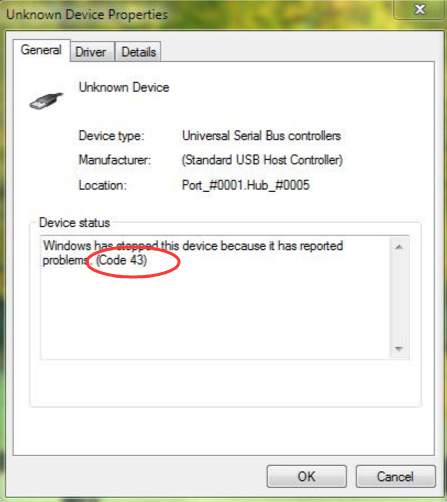 bluetooth usb host controller windows 7 dell failed