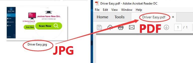 convert jpg to pdf windows