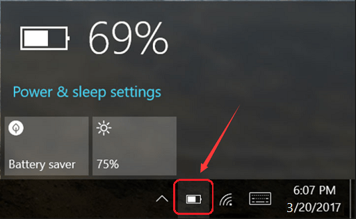 power battery icon missing windows 10