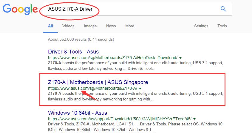 asus driver download z170-e