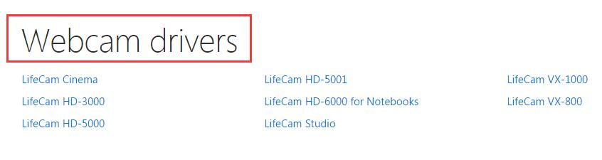 microsoft lifecam windows 10 driver