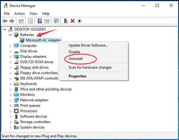 acpi compliant control method battery driver windows 8.1