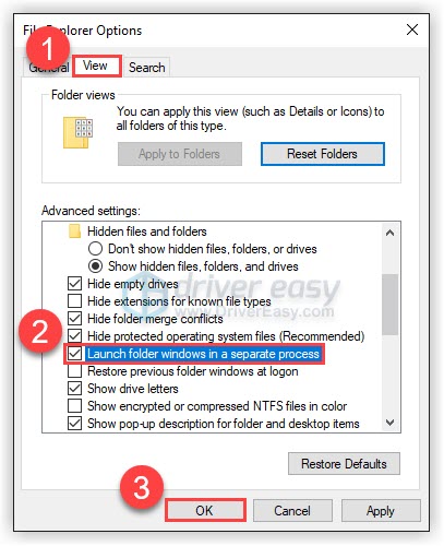 Launch folder window in a separate process
