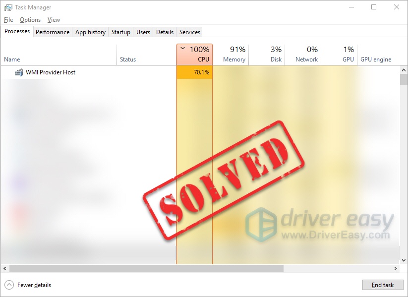 Solved] Wmi Provider Host: High Cpu Usage On Windows 10 | Quickly & Easily!  - Driver Easy