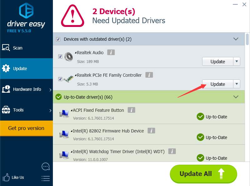 pilote realtek pcie fe family controller windows 7 64 bits