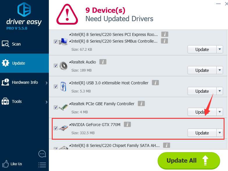 Geforce gtx 770m discount driver