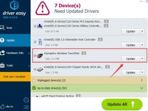 Synaptics pointing device driver как настроить