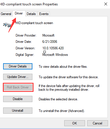 silead touch driver windows 10
