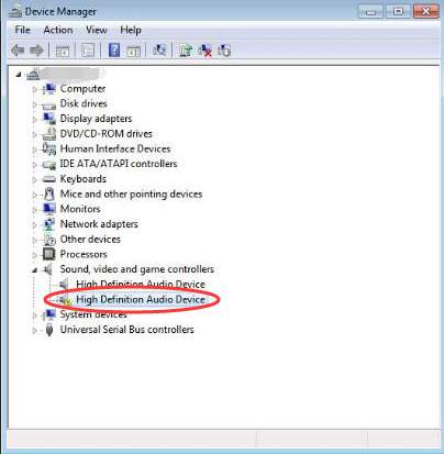 sound device manager windows 7