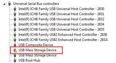 how to reinstall usb mass storage driver windows 8