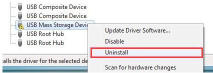 usb mass storage driver windows 7 location