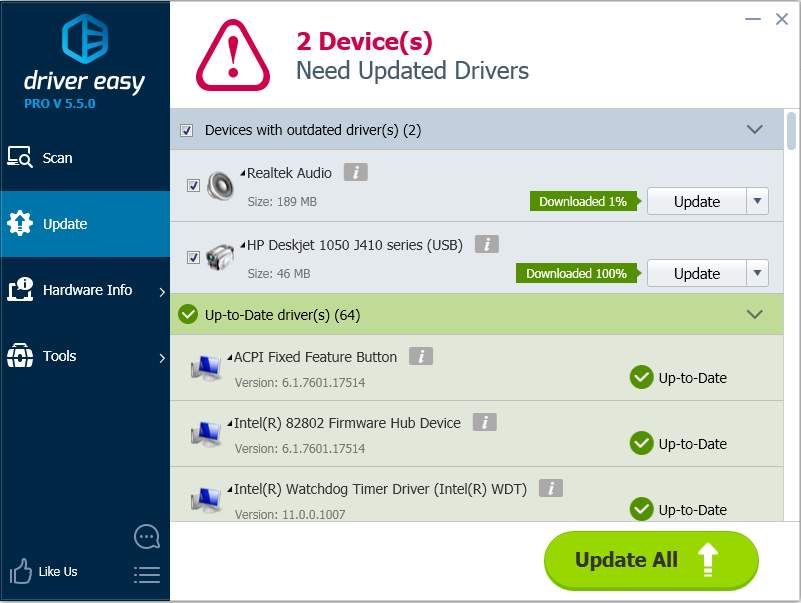 free hp driver updates for windows 10