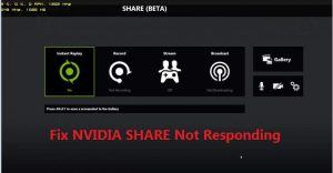 Nvidia share не отвечает windows 10