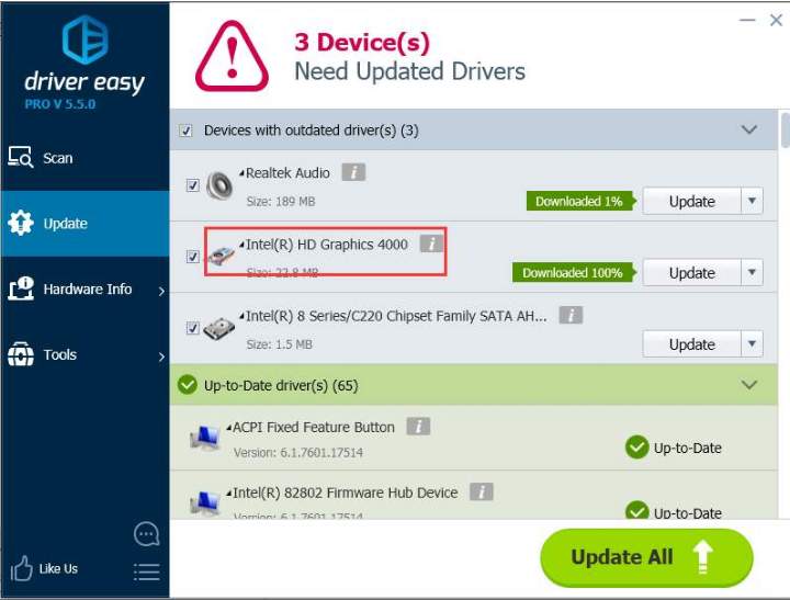 intel standard vga driver for windows 7