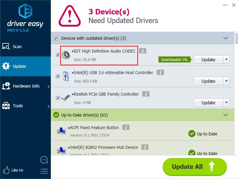 idt sigmatel audio drivers