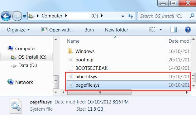 Как дефрагментировать pagefile sys windows 7