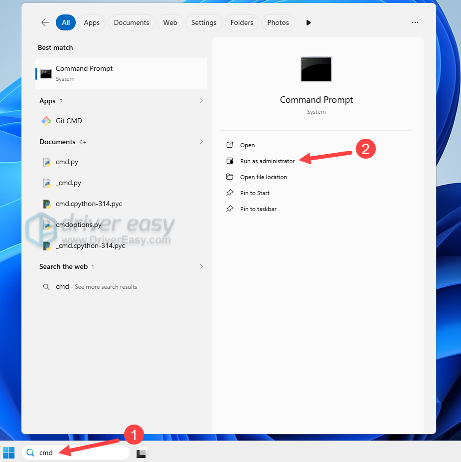 run cmd as an administrator windows 11