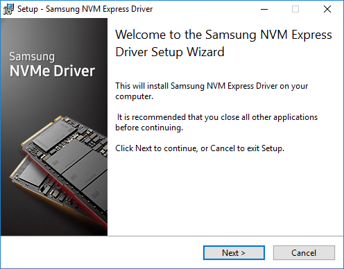 installing samsung nvme driver