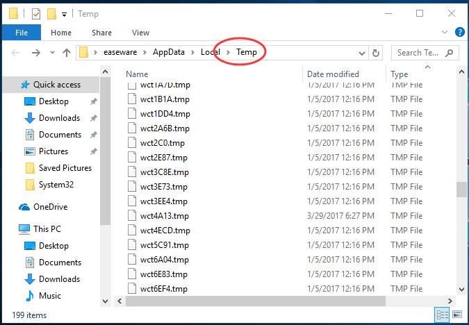 delete everlasting files windows update