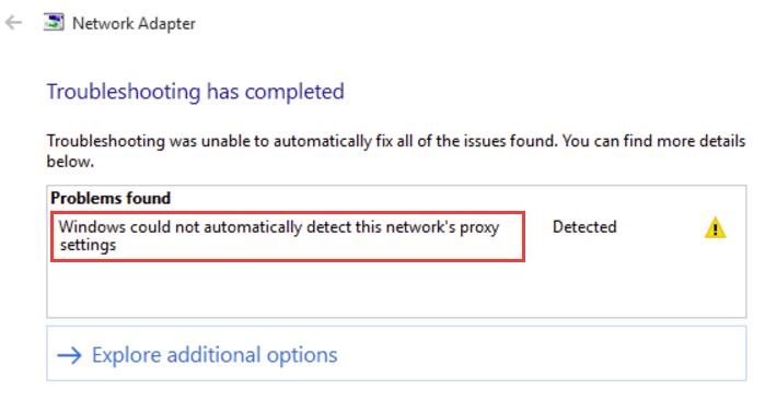 auto-detect proxy settings for this network
