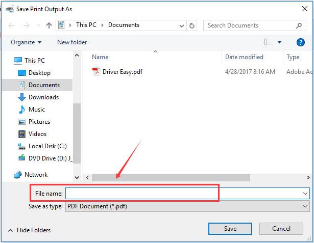 have as save as pdf file in documents for windows 10