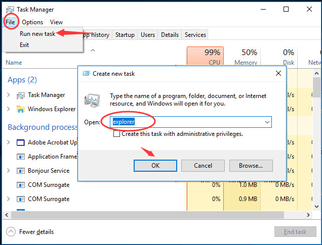 task manager freezes windows 10