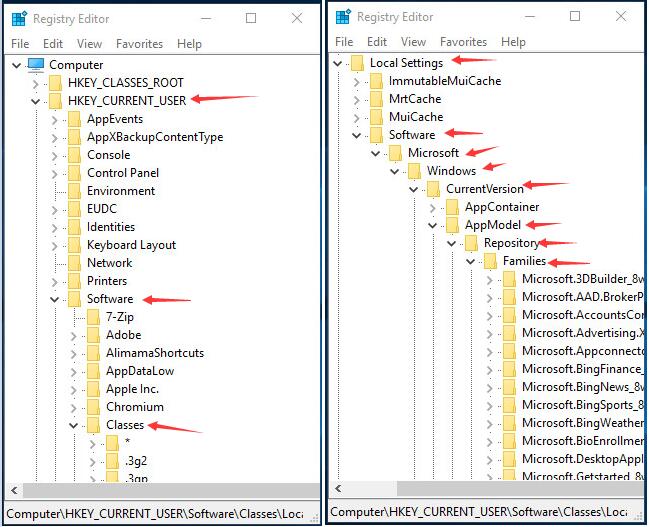 invalid value for registry