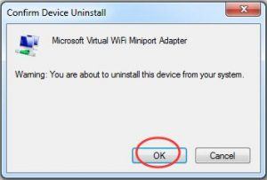 microsoft virtual miniport adapter missing