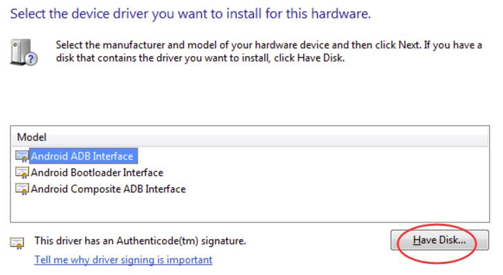 android bootloader interface windows 10