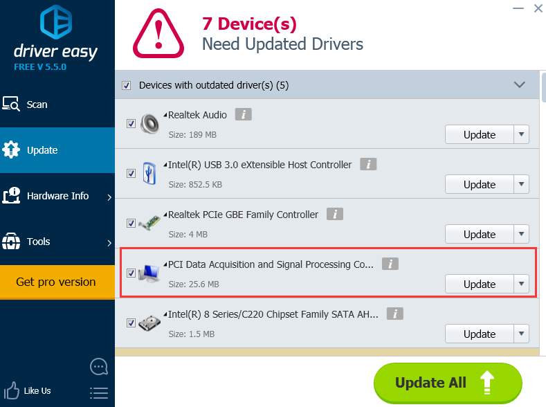 pci data acquisition and signal processing controller dell