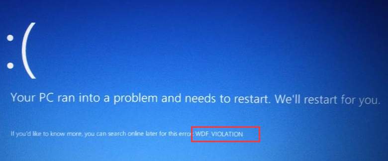 Wdf Violation Blue Screen Error On Windows 10 Solved Driver Easy