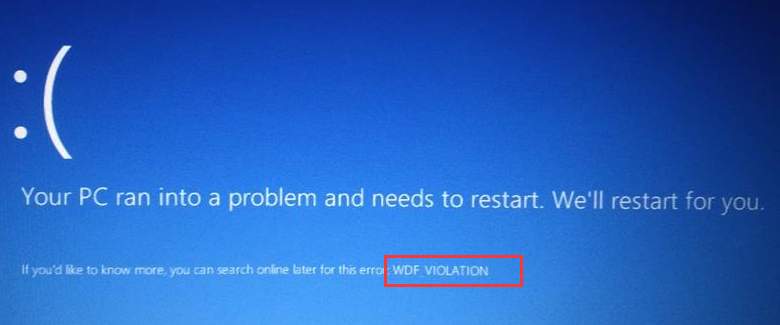 windows 10 blue error screen on load after suspend