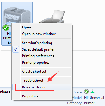 change printer status to online hp