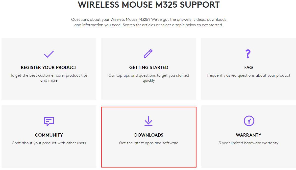 logitech mouse m325 install driver