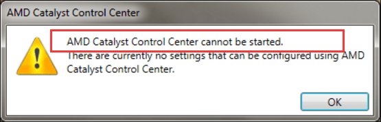 Easy to Fix AMD Catalyst Control Center cannot be started Driver