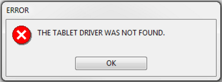 wacom tablet a supported tablet was not found